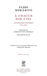 A chacun son ciel: anthologie poétique