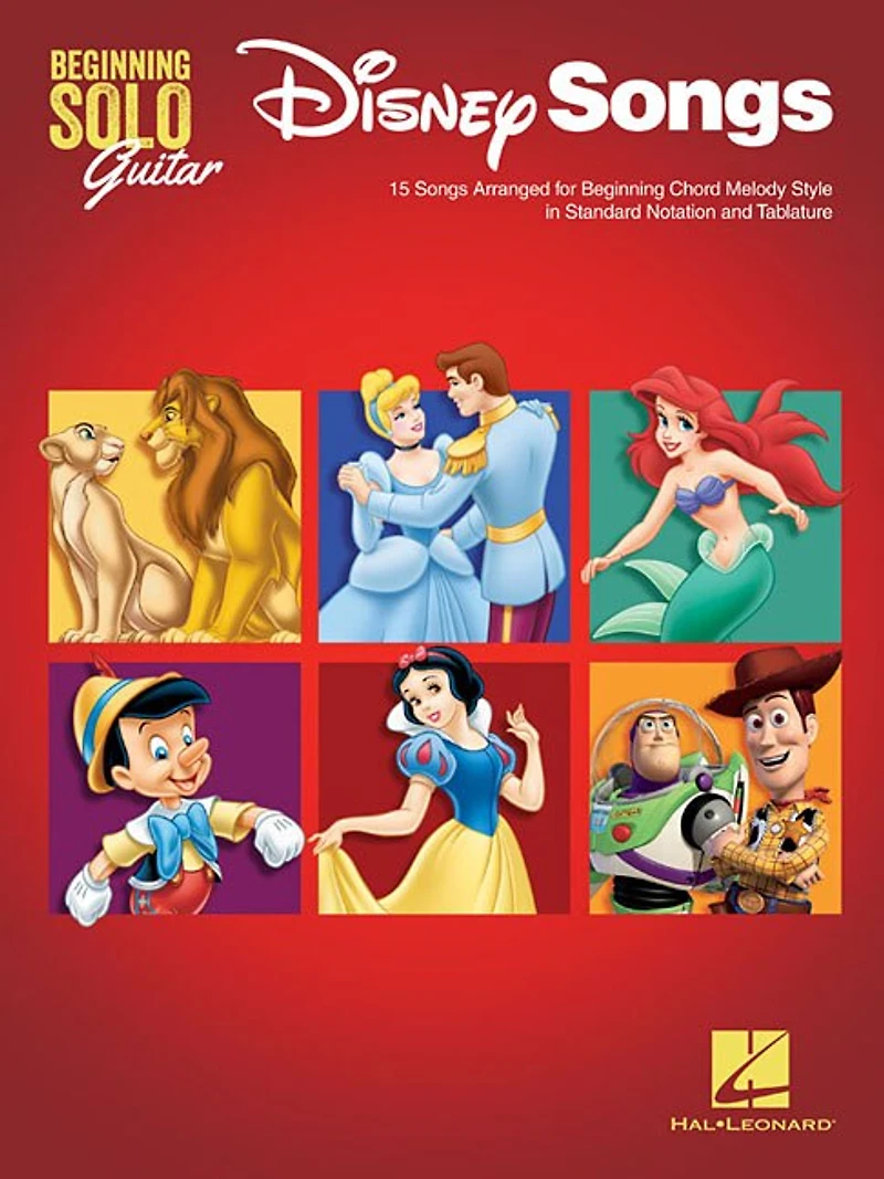 Disney Songs - Beginning Solo Guitar: 15 Arranged For Chord Melody Style Standard Notation And Tablature