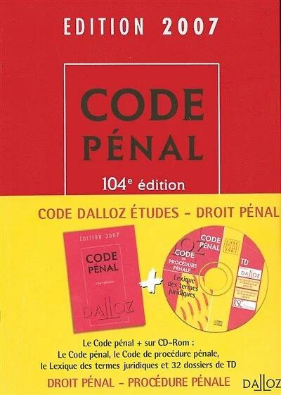 Code Dalloz études droit pénal 2007