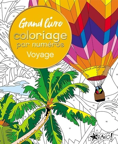Grand livre de coloriage par numéros - Voyage