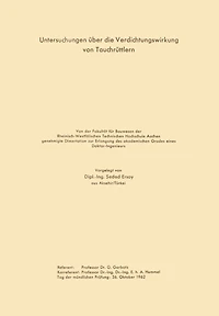 Untersuchungen über die Verdichtungswirkung von Tauchrüttlern