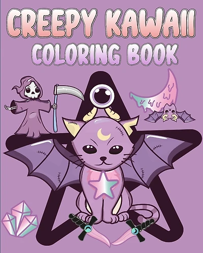 Creepy Kawaii Coloring Book: For Adults with Pastel Goth Cute and Spooky Gothic Coloring Pages for Teens