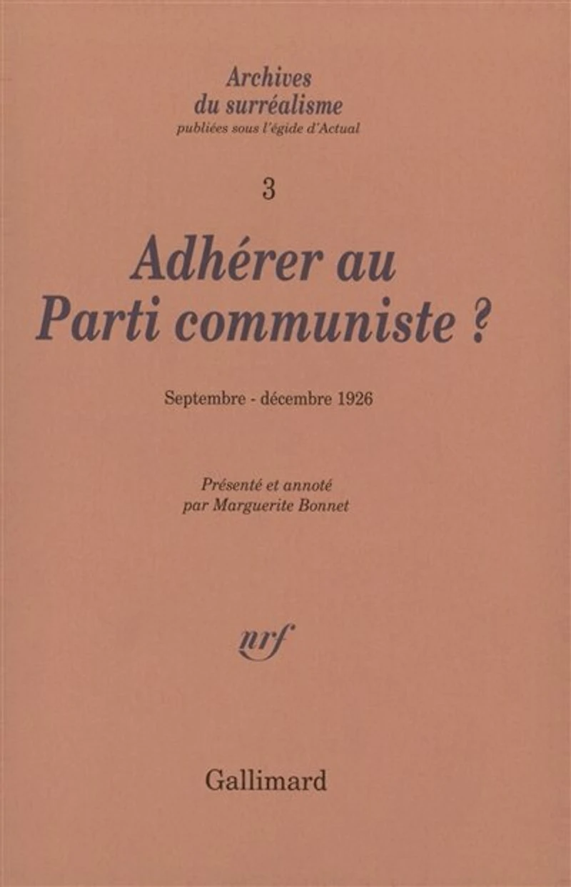 Adhérer au Parti communiste ? : septembre-décembre 1926: septembre-décembre 1926