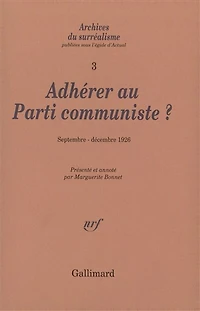 Adhérer au Parti communiste ? : septembre-décembre 1926: septembre-décembre 1926