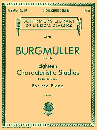 18 Characteristic Studies, Op. 109: Schirmer Library of Classics Volume 752 Piano Solo