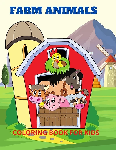 Farm Animals- Coloring Book For Kids: Amazing Farm Animals Coloring Book For Kids, Age:4-8deeas