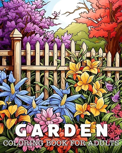 Coloring Book for Adults Garden: 50 Unique Garden illustrations Coloring Book for Stress Relief and Relaxation