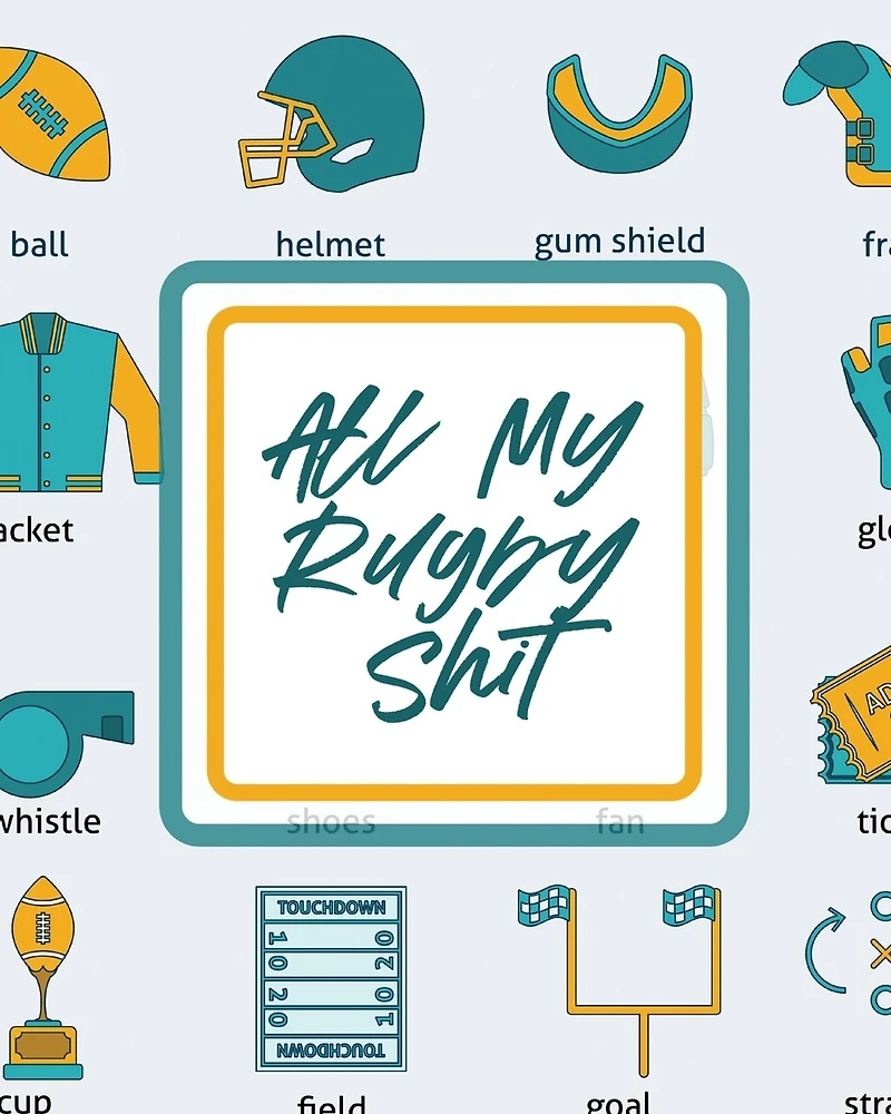All My Rugby Shit: Outdoor Sports Coach Team Training League Players