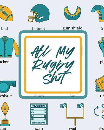All My Rugby Shit: Outdoor Sports Coach Team Training League Players