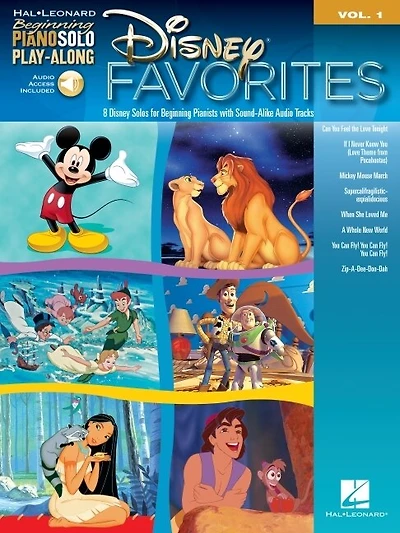 Disney Favorites: Beginning Piano Solo Play-along Volume 1