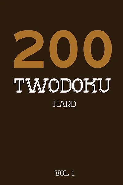 200 Twodoku Hard Vol 1: Two overlapping Sudoku, puzzle booklet, 2 puzzles per page