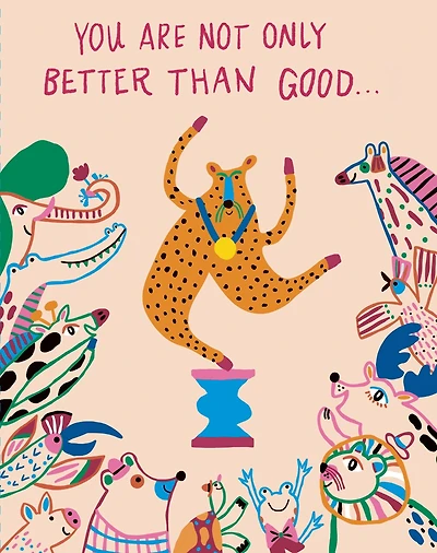 Love Muchly Greeting Cards: Thank You - You are not only better than (Pack of 6)