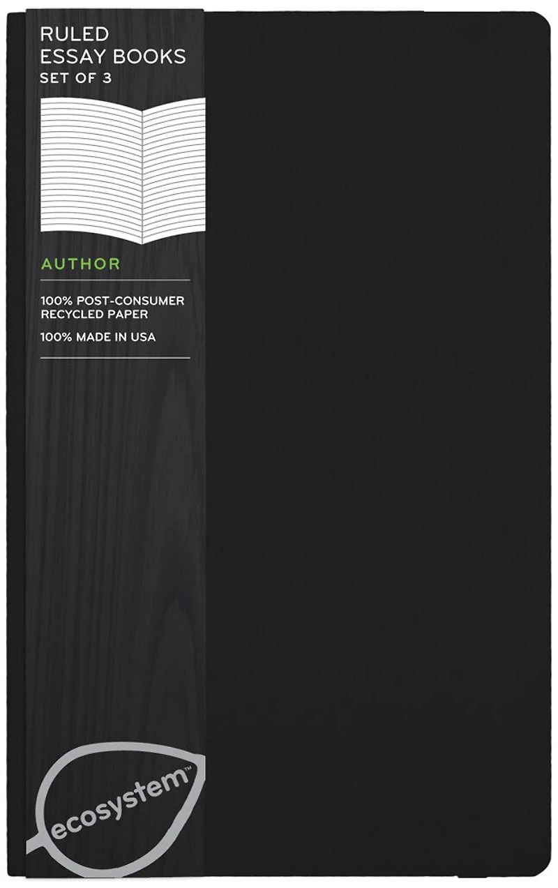 ecosystem Ruled Set of Three Essay Books: Medium Onyx