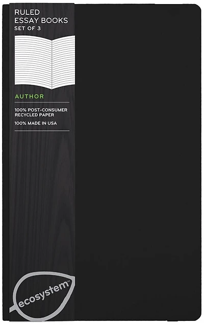 ecosystem Ruled Set of Three Essay Books: Medium Onyx