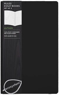 ecosystem Ruled Set of Three Essay Books: Medium Onyx