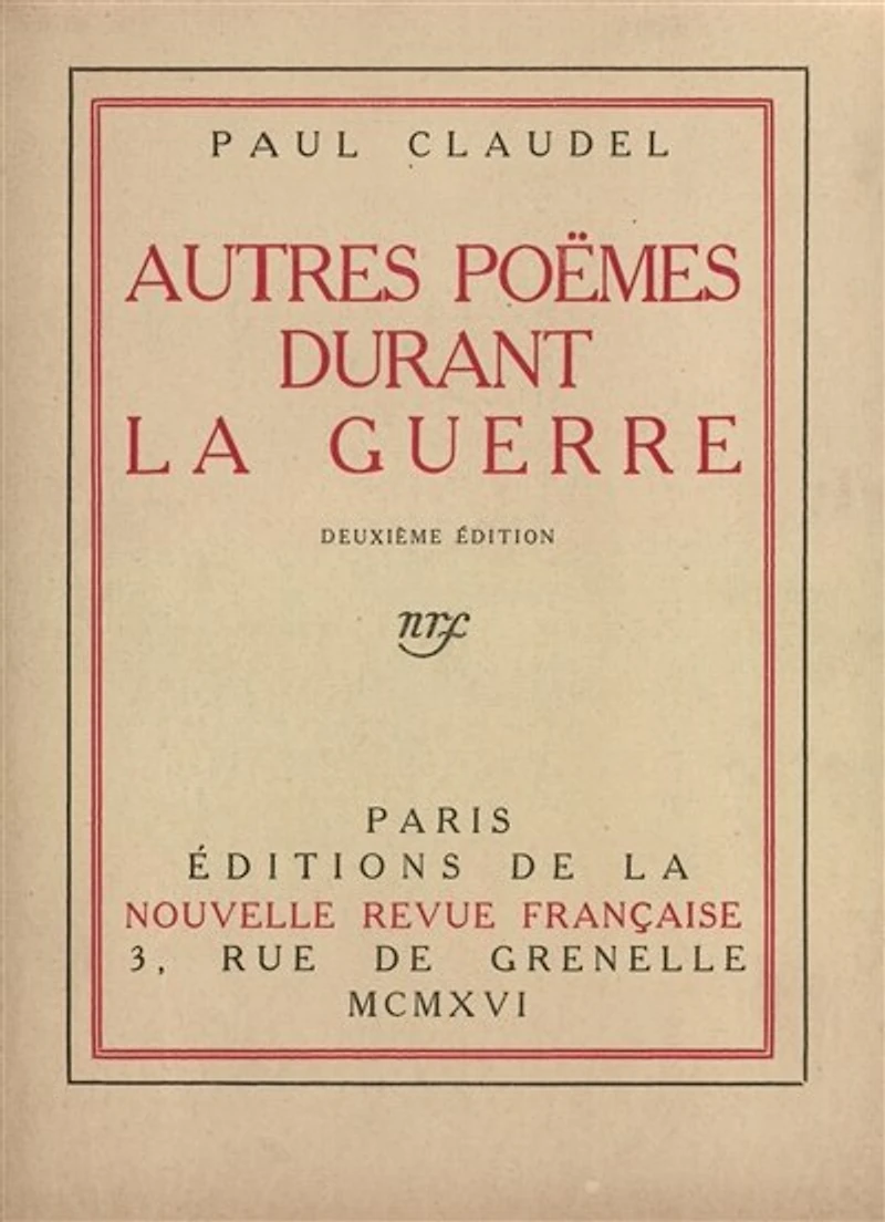 Poëmes de guerre, 1914-1916