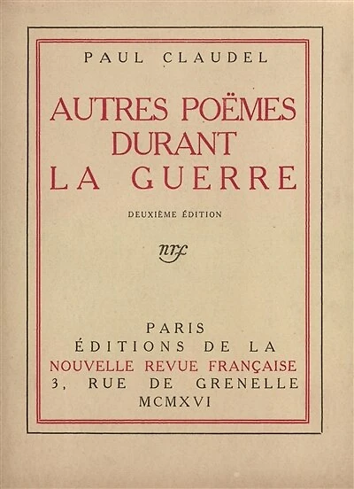 Poëmes de guerre, 1914-1916