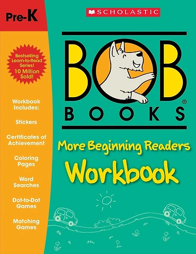 Bob Books - More Beginning Readers Workbook | Phonics, Writing Practice, Stickers, Ages 4 and up, Kindergarten, First Grade (Stage 1: Starting to Read)