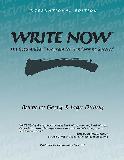Write Now: The Getty-dubay Program For Handwriting Success