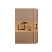 Moustachine Classic Linen Pocket Dark Tan Ruled Hardcover