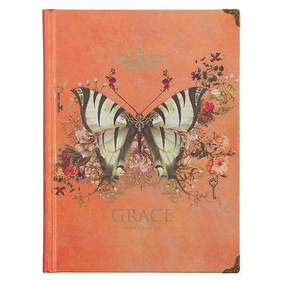 Journal Hardcover Orange Butterfly Grace Eph. 2:8
