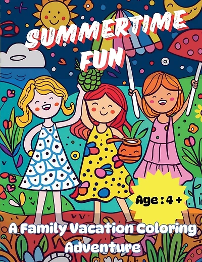 Summertime Fun: A Family Vacation Coloring Adventure