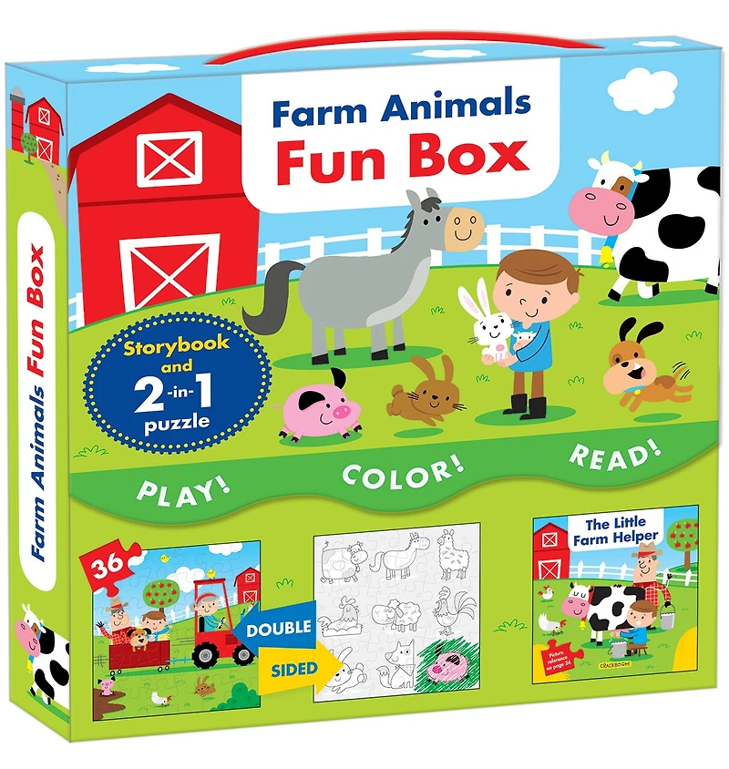 Farm Animals Fun Box: Includes A Storybook And A 2-in-1 Puzzle
