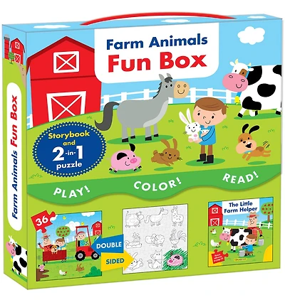 Farm Animals Fun Box: Includes A Storybook And A 2-in-1 Puzzle