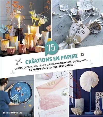 75 créations en papier : cartes, décoration, papier mâché, photophores, emballages... : le papier sous toutes ses formes !: cartes, décoration, papier mâché, photophores, emballages...