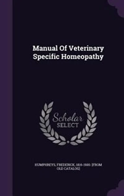 Manual Of Veterinary Specific Homeopathy