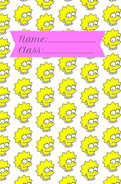Name/class: Lisa Simpson Notebook