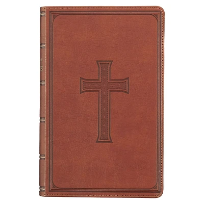 KJV Bible Giant Print Standard-size Faux Leather, Medium Brown