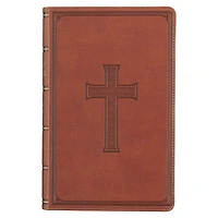 KJV Bible Giant Print Standard-size Faux Leather, Medium Brown