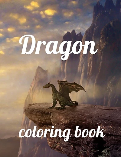 Dragon coloring book: A Coloring Book of 35 Unique Stress Relief dragon Coloring Book Designs Paperback