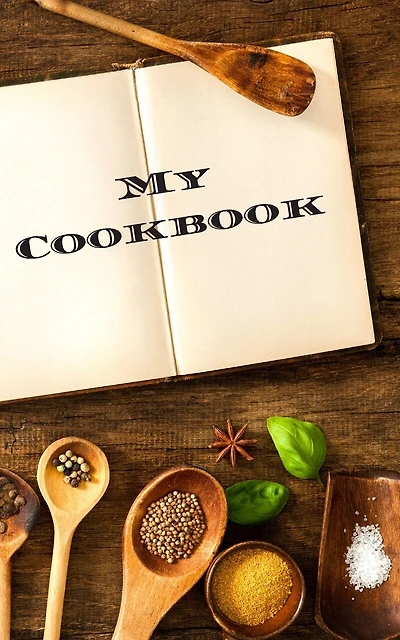 My Cookbook: An easy way to create your very own recipe cookbook with your favorite or created recipes an 5"x8" 125 writable pages, includes an index. Makes a great gift for yourself, creative chefs & cooks, relatives & your friends!