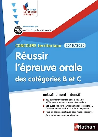 150 questions pour réussir l'oral: catégories B et C, concours territoriaux 2026-2027