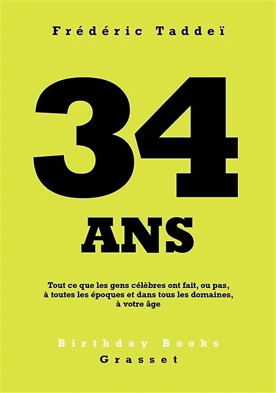 34 ans : tout ce que les gens célèbres ont fait, ou pas, à toutes époques et dans tous domaines, votre âge: âge