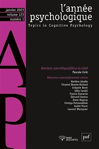 Année psychologique (L'), n°1 (2023)