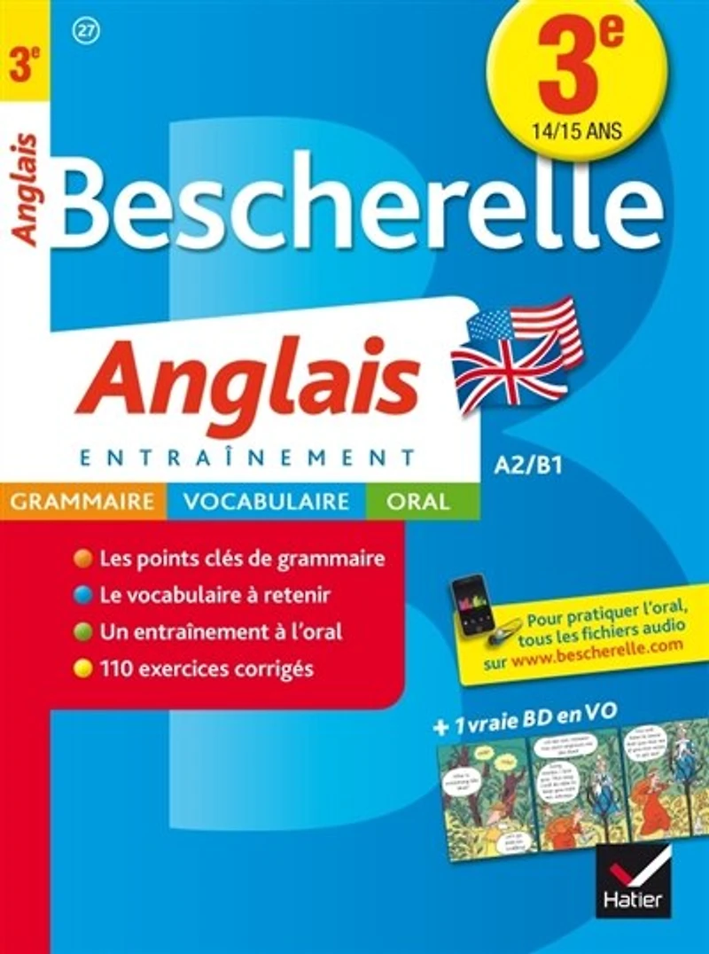 Anglais 3e, 14-15 ans: niveaux A2-B1 du CECRL