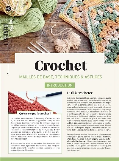 Crochet: mailles de base, techniques & astuces