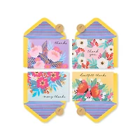 Blank Thank You Cards with Envelopes, Vibrant Florals, Set of 20