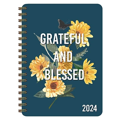 2024 Wirebound Daily Planner Grateful and Blessed