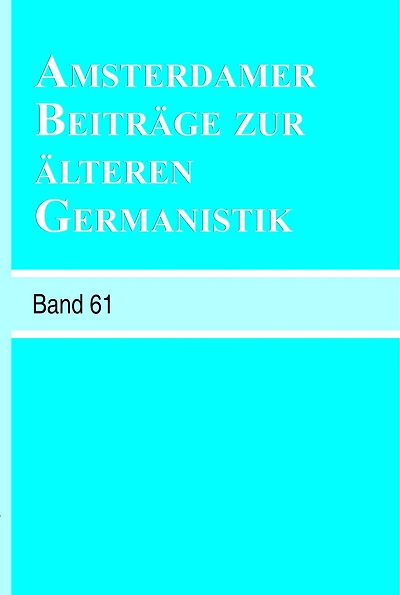 Amsterdamer Beiträge zur älteren Germanistik