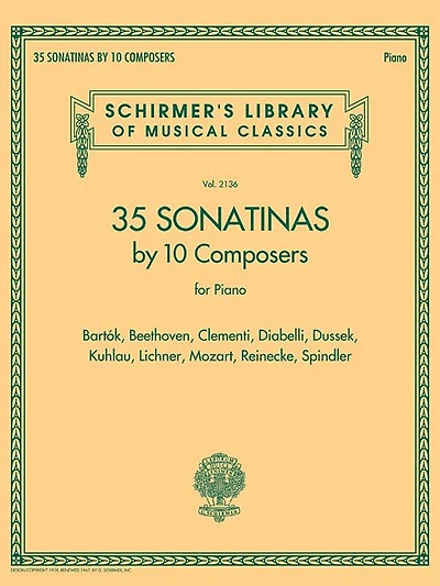 35 Sonatinas By 10 Composers For Piano: Schirmer's Library Of Musical Classics Volume 2136