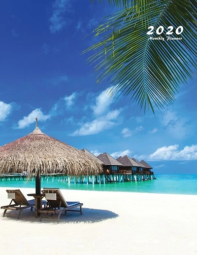 2020 Monthly Planner: Large Monthly Planner With Inspirational Quotes (tropical Beach)