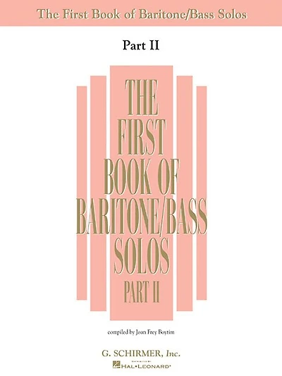 The First Book of Baritone/Bass Solos - Part II
