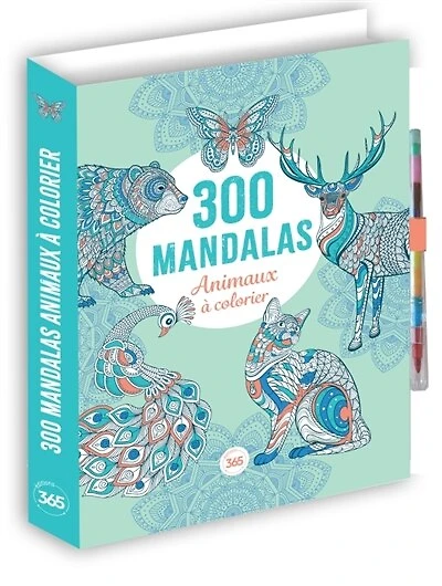 300 mandalas: animaux à colorier