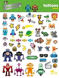 Colle et décore: Tattoos pixels