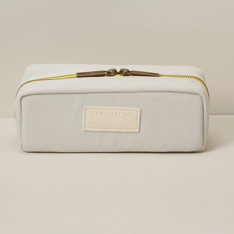 Multi-Compartment Pouch, Grey/Yellow