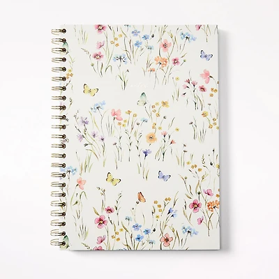 A4 Spiral Notebook, Wild Flower